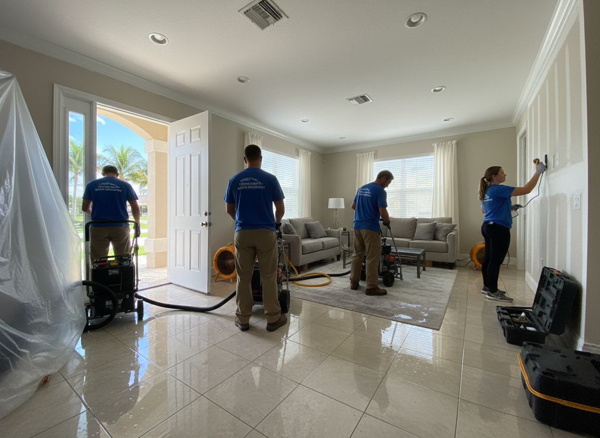 water damage restoration work by Mold Remediation West Palm Beach Florida in West Palm Beach, FL